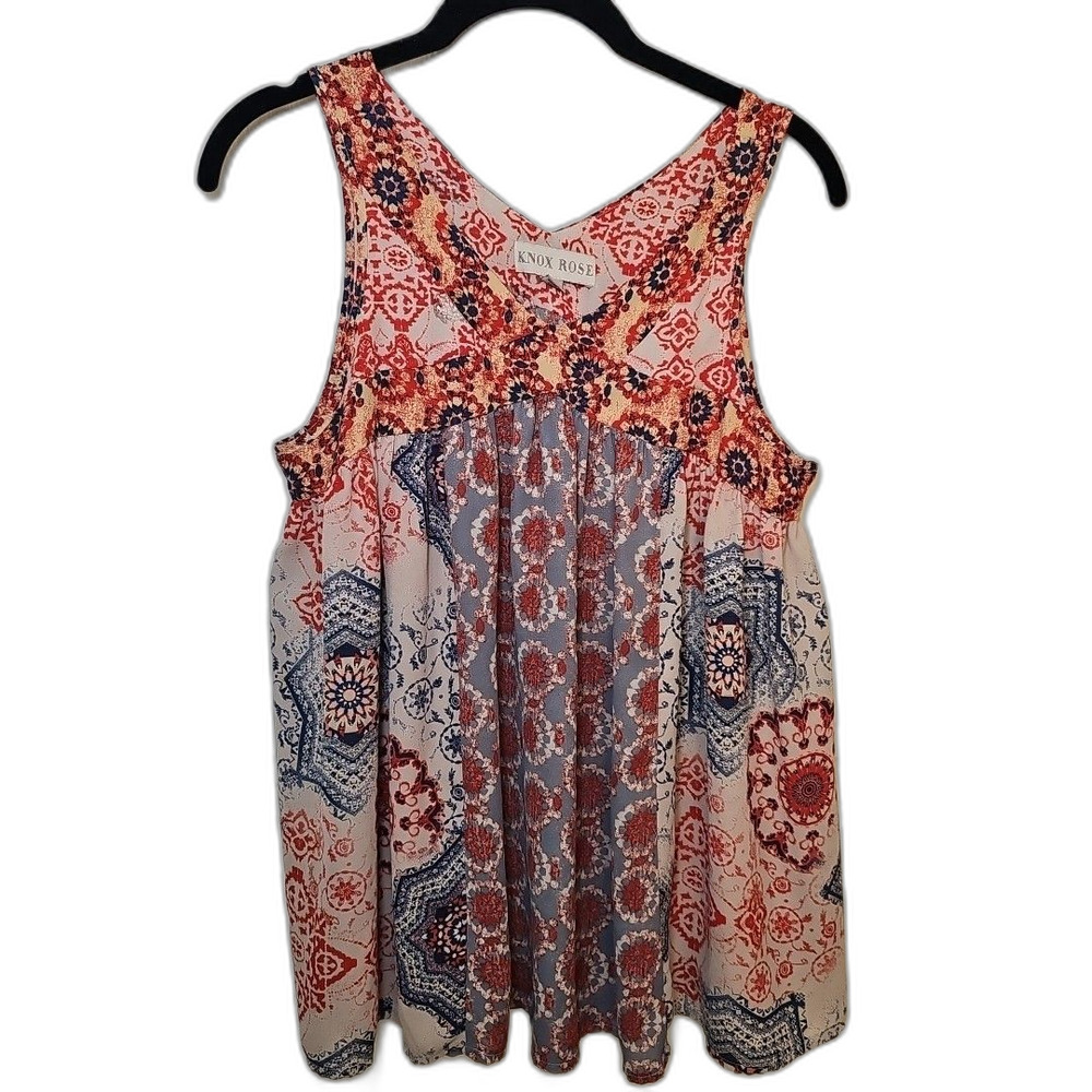 Knox Rose Multicolor Women's Tank Flowy Size Small